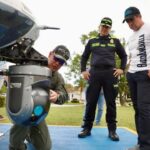 Alcalde Char y comandante de la Mebar destacan que helicóptero Halcón fortalece la seguridad de la ciudad