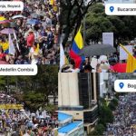 Multitudinarias marchas contra De la Espriella: Petro encabezó protesta en Bogotá