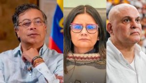 Gustavo Petro, Angie Rodríguez y Salvatore Mancuso